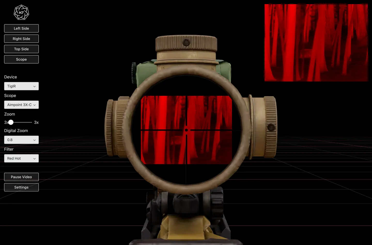 Vorschau der Website Thermal Inline Simulator