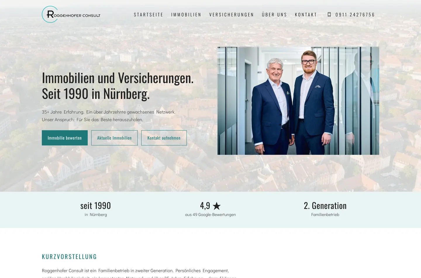 Vorschau der Website Roggenhofer Consult